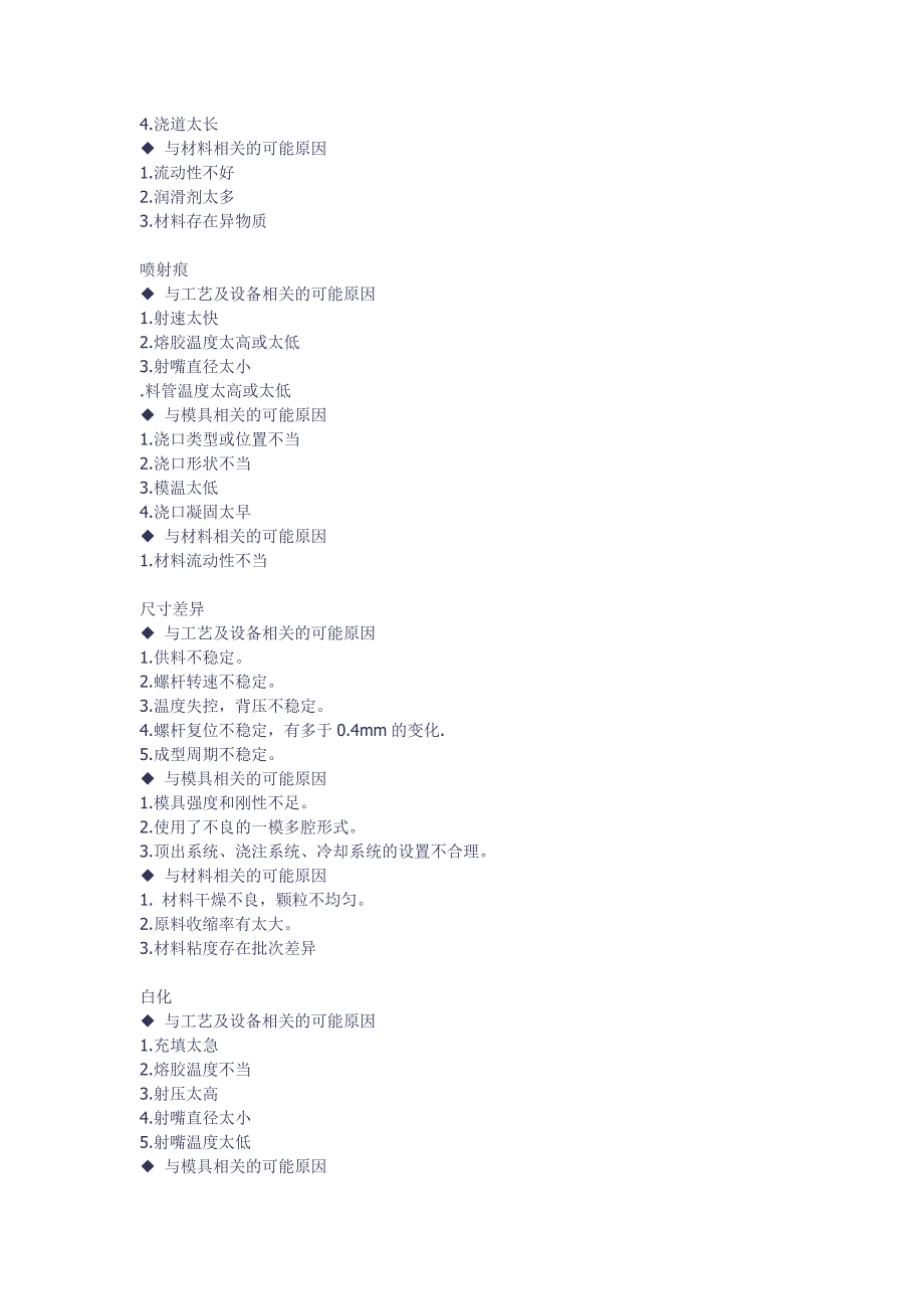塑料加工成型过程中遇到的问题(注塑成型不良)_第2页