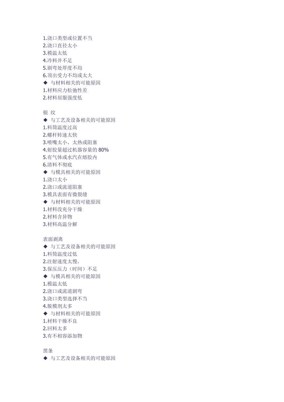 塑料加工成型过程中遇到的问题(注塑成型不良)_第3页