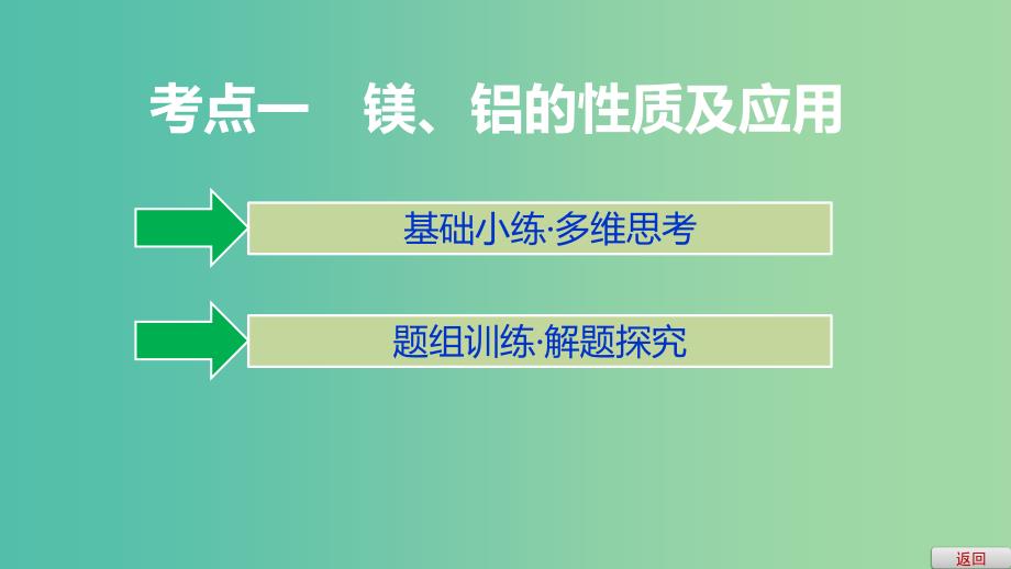 2019高考化学大一轮复习第三章金属及其化合物第11讲镁铝及其重要化合物课件鲁科版.ppt_第3页