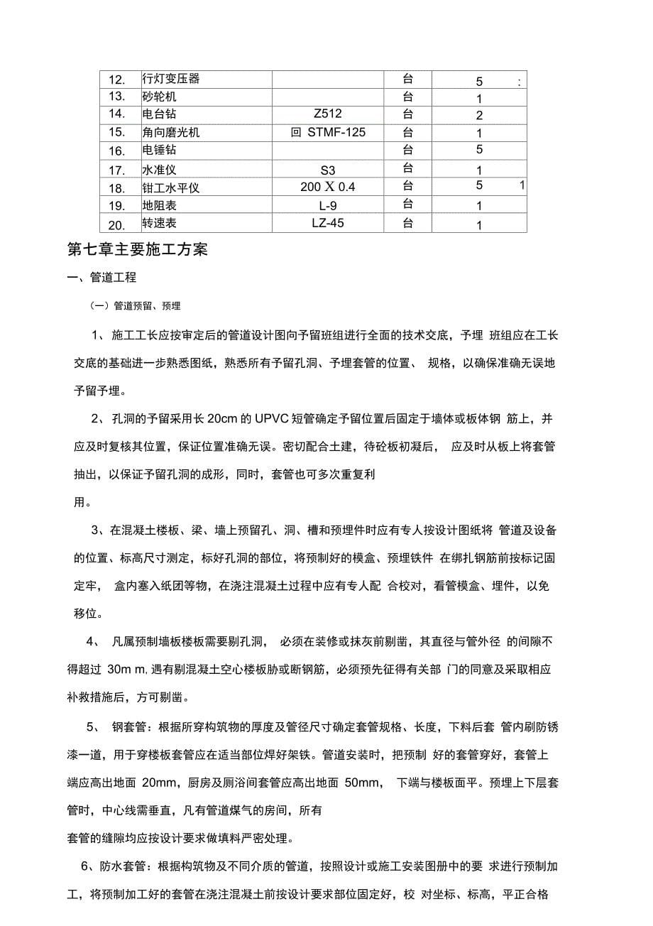 别墅工程水电安装工程施工方案_第5页