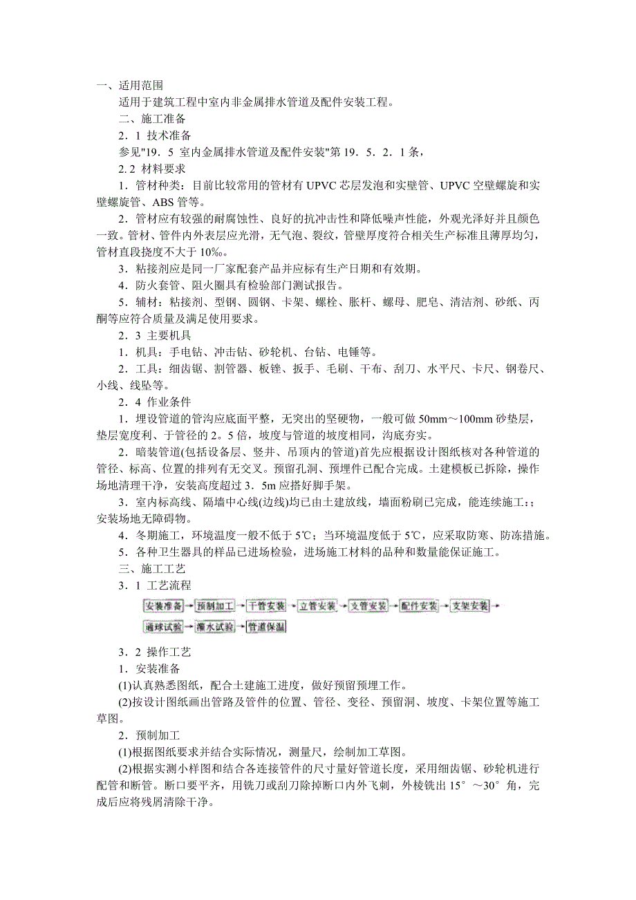 室内非金属排水管道及配件安装_第1页