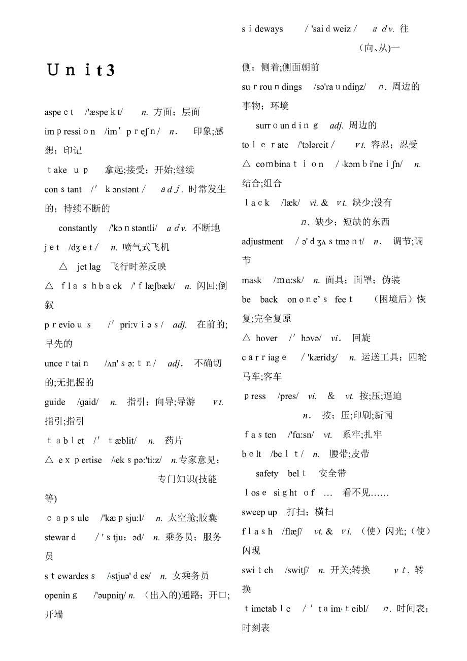 人教版高中英语必修五单词表_第5页