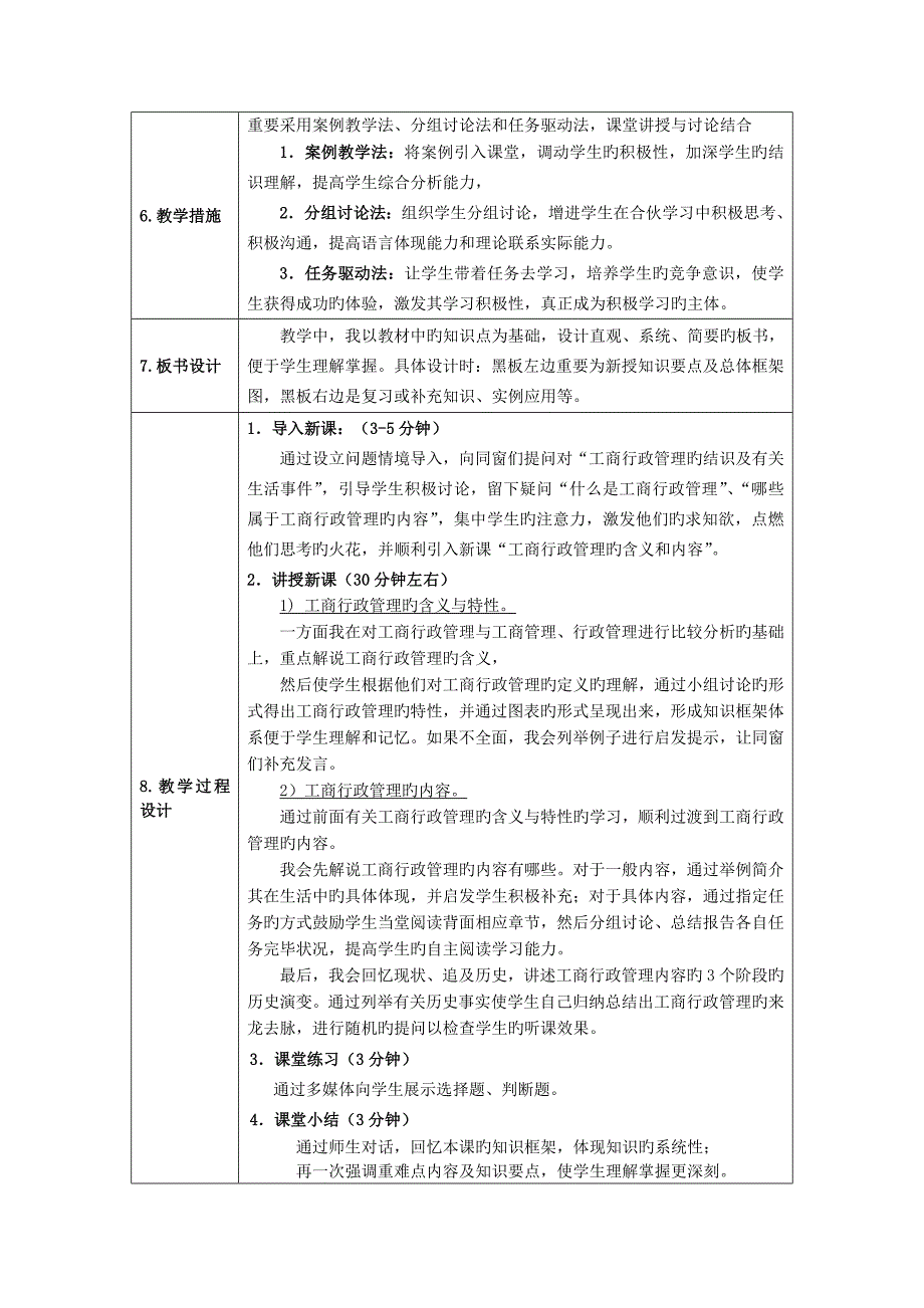 2023年广州中等职业学校教师资格工商行政管理事务工商行政管理的含义与内容教案_第2页