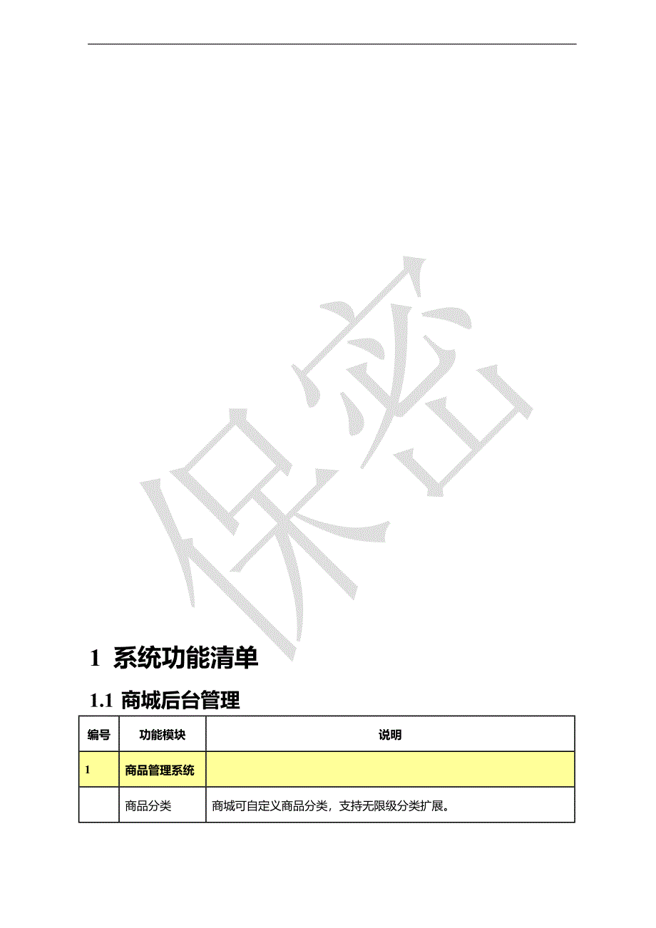 电子商务B2C系统功能清单.doc_第1页