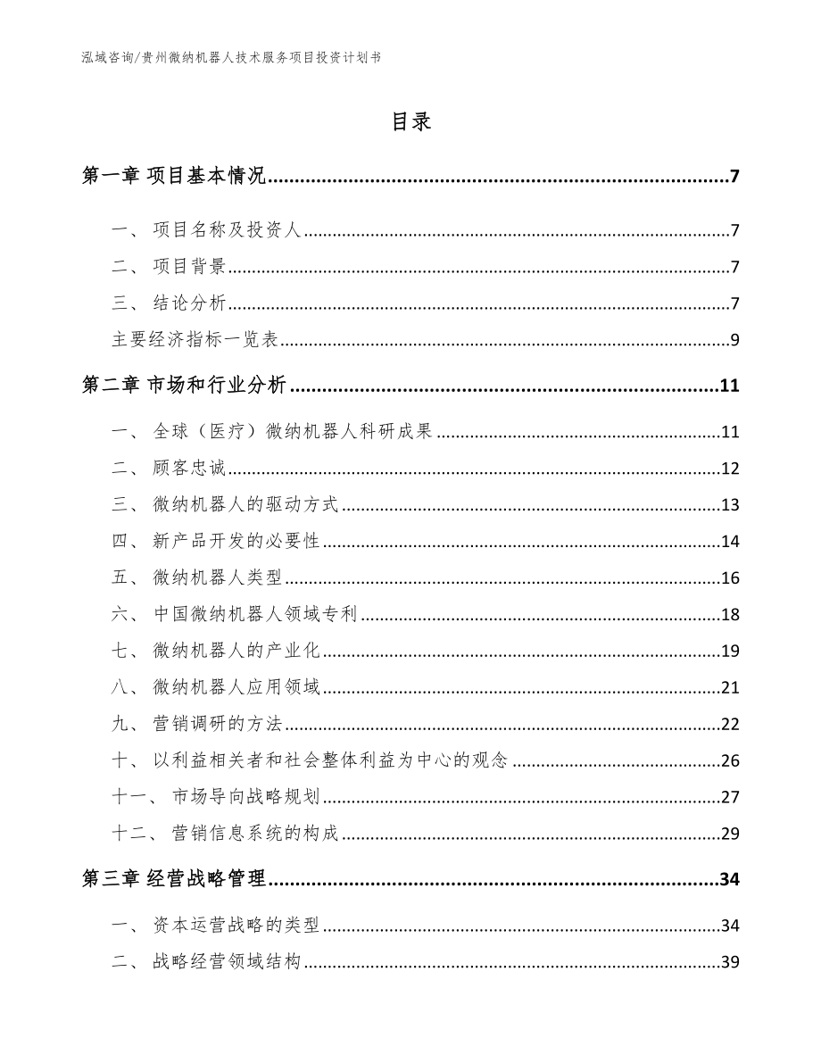 贵州微纳机器人技术服务项目投资计划书_第2页