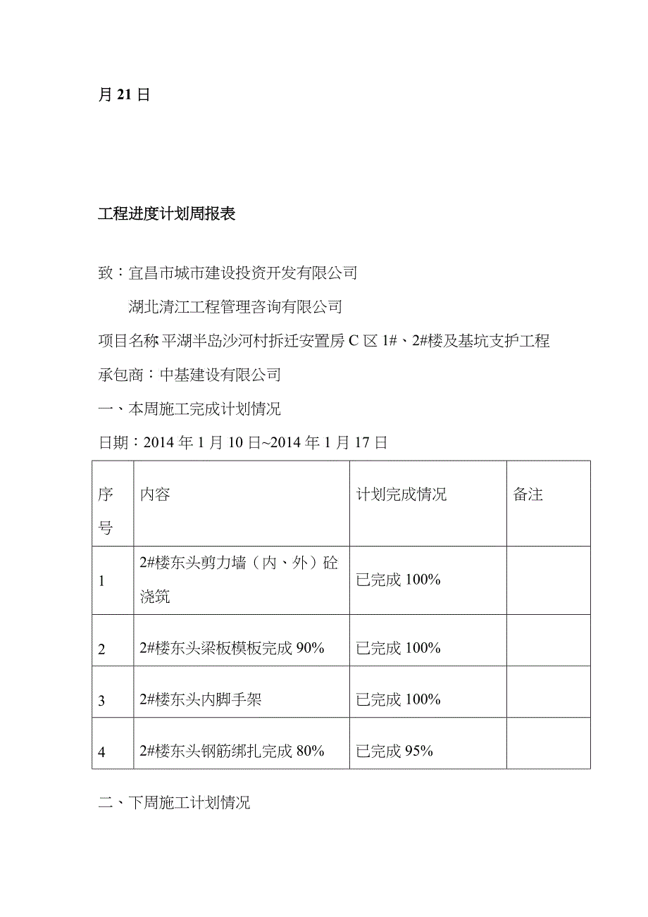 工程进度计划周报表_第4页