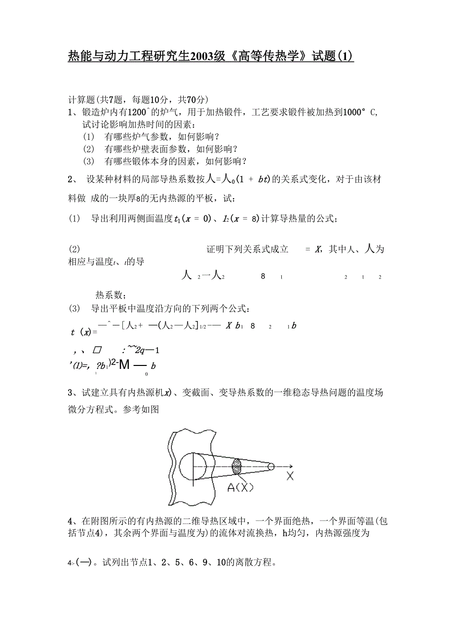 研传热学试题1_第1页