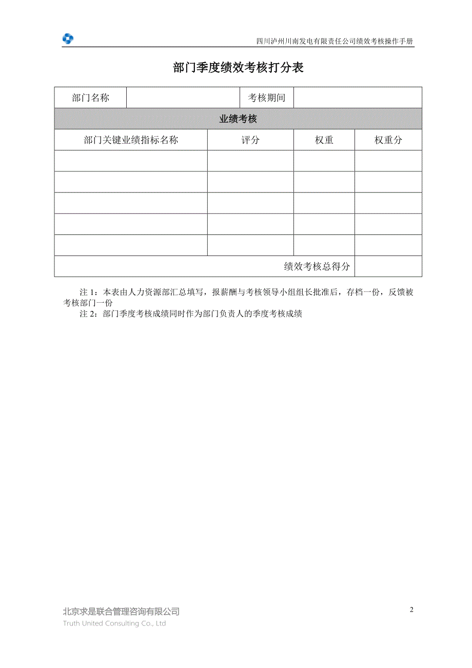 11-四川泸州川南发电有限责任公司绩效考核操作手册_第4页