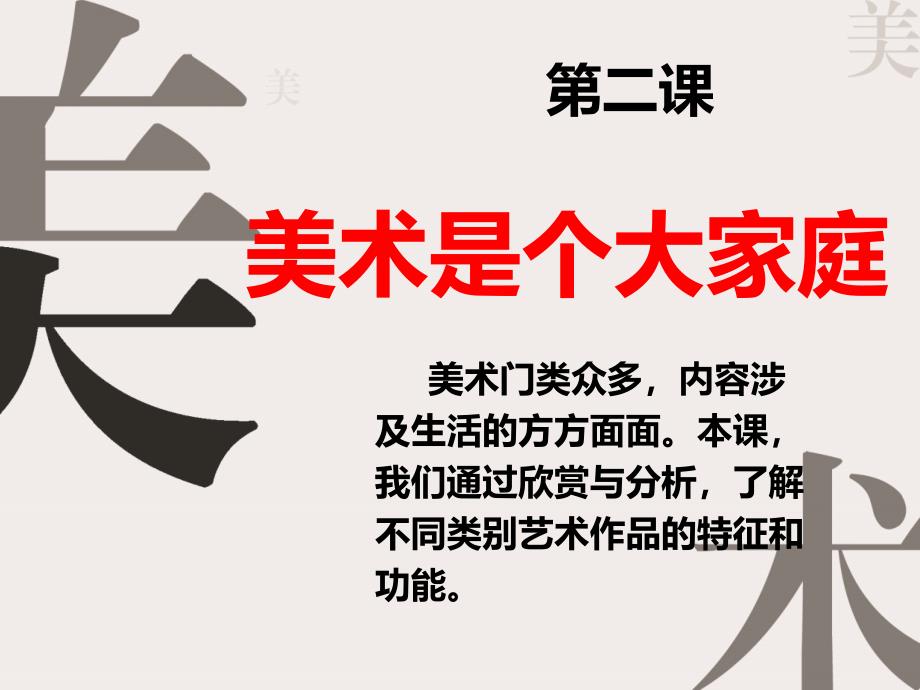 人教版初中美术七年级第一单元第二课要点_第1页