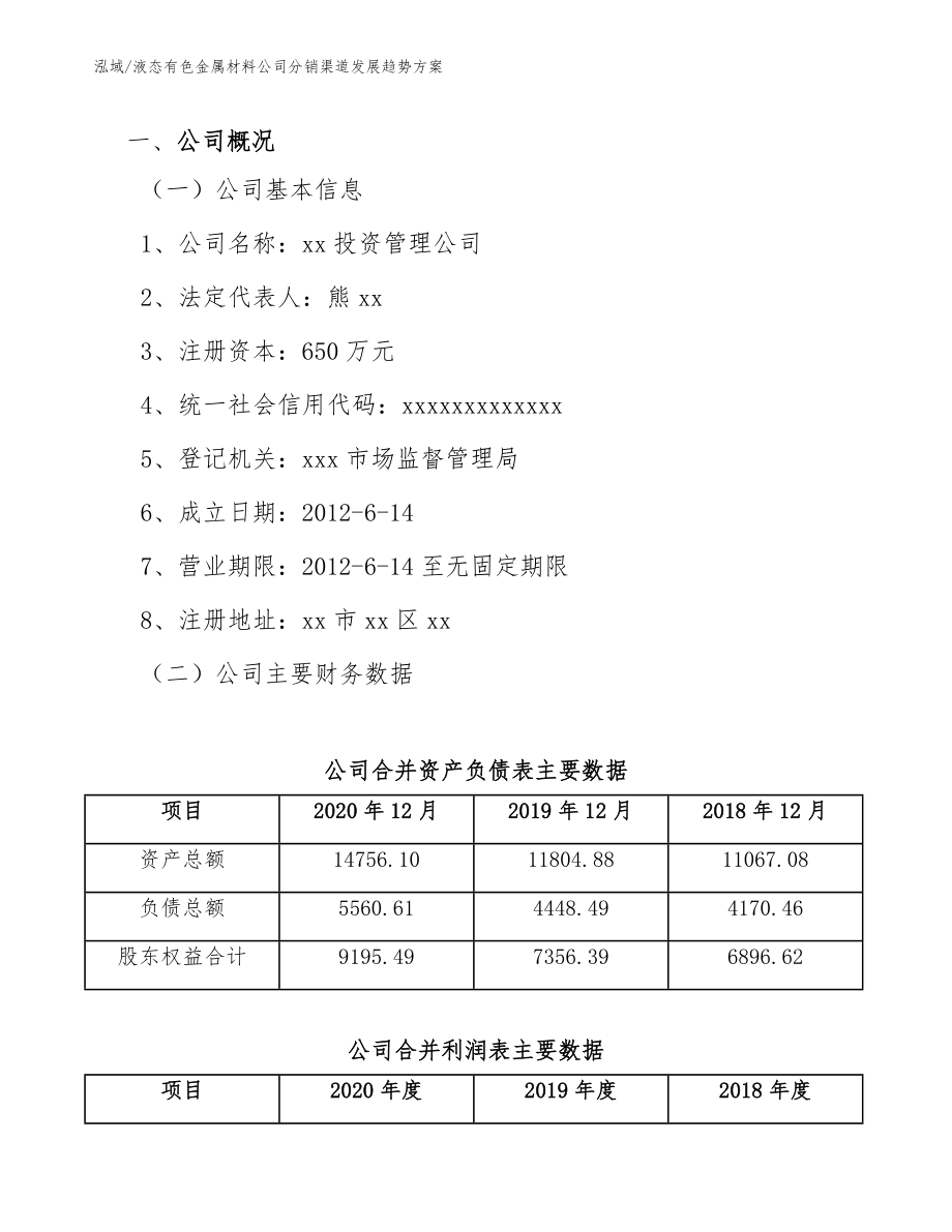 液态有色金属材料公司分销渠道发展趋势方案（范文）_第3页