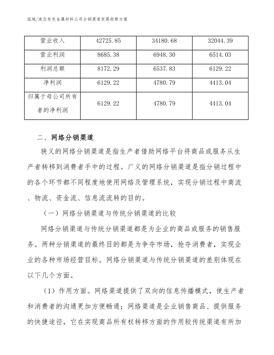 液态有色金属材料公司分销渠道发展趋势方案（范文）_第4页