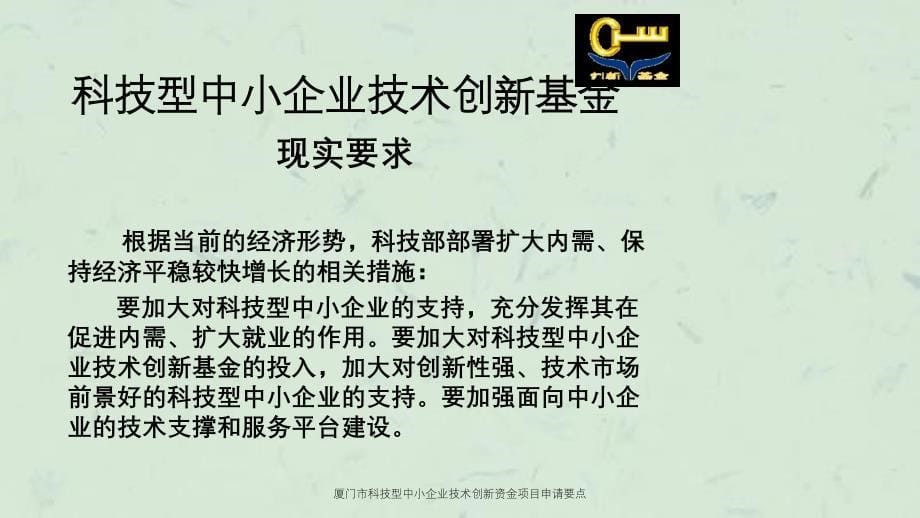 厦门市科技型中小企业技术创新资金项目申请要点_第5页