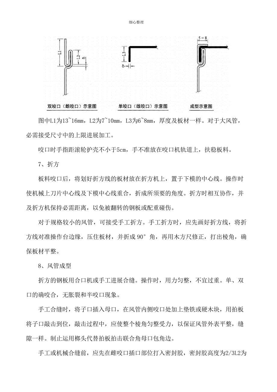 通风管道制作交底_第5页