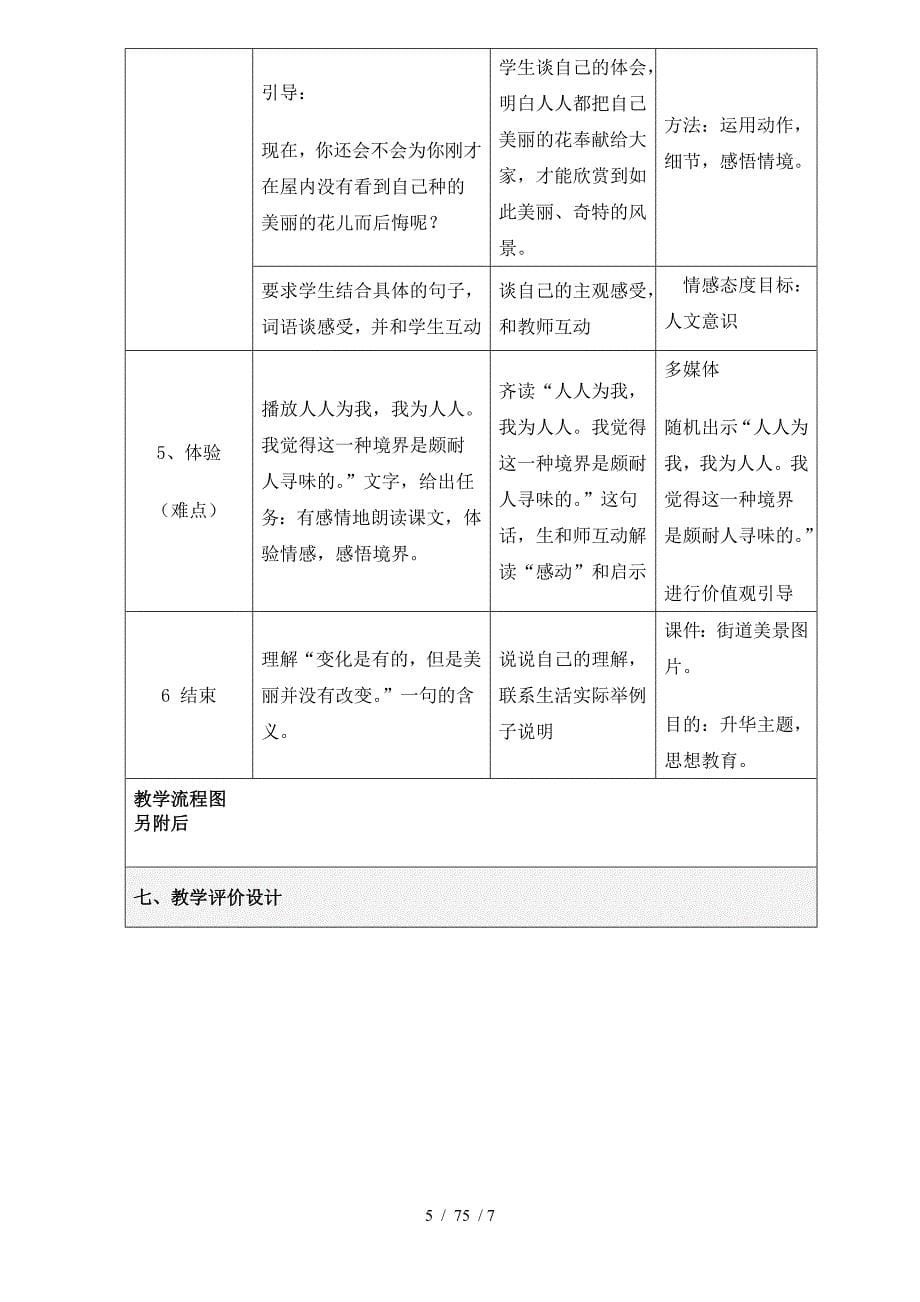 自己的花是让别人看的表格式教学设计方案_第5页