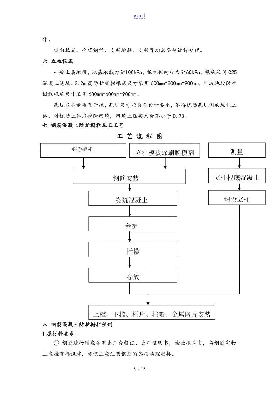 铁路线路防护栅栏技术交底_第5页