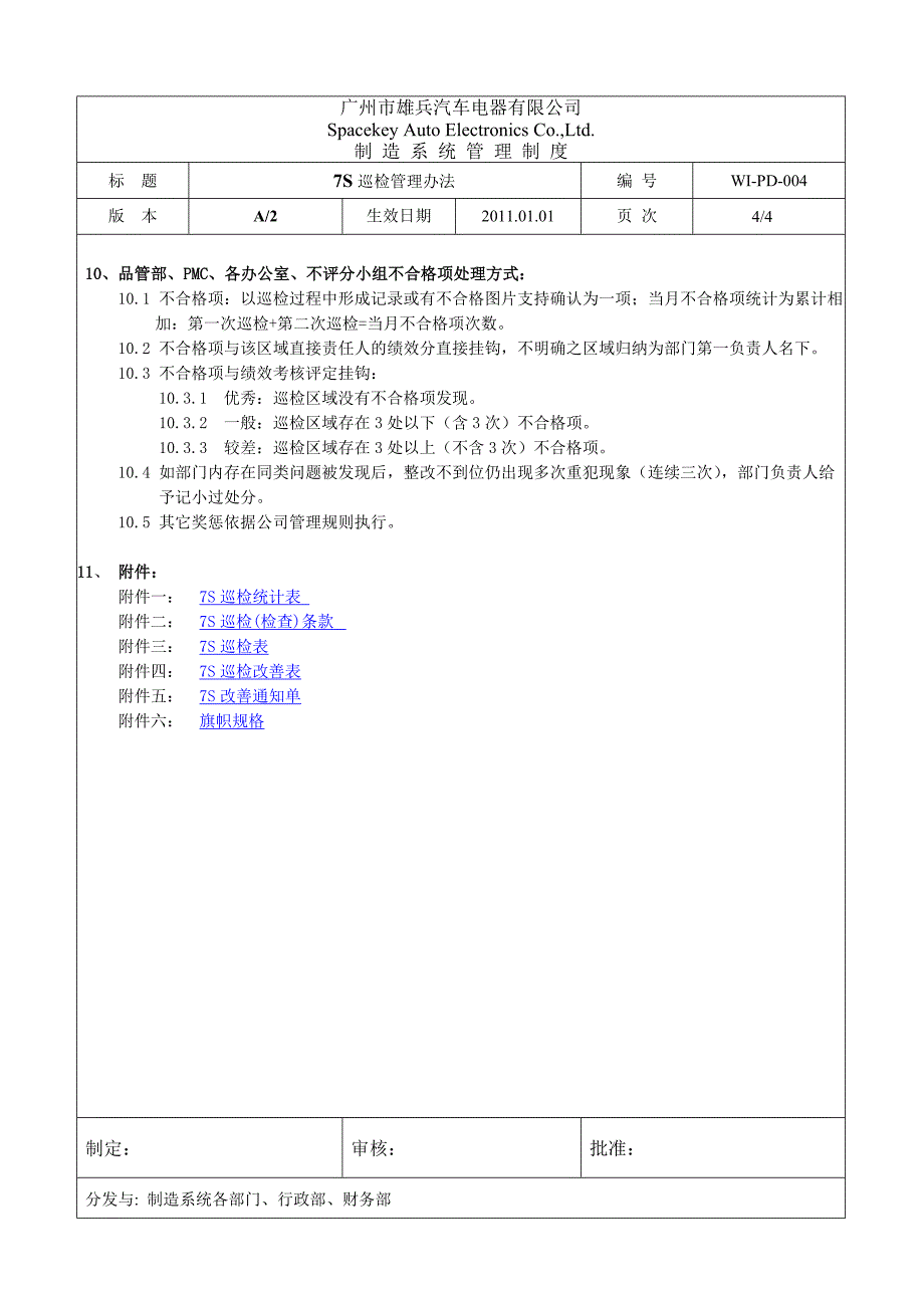 汽车电器有限公司7S巡检管理办法_第4页