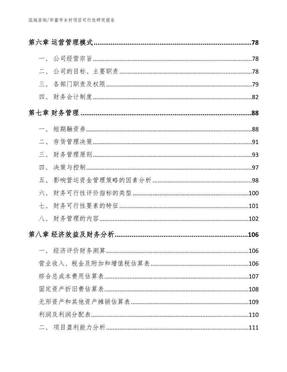 华蓥市乡村项目可行性研究报告（范文）_第4页