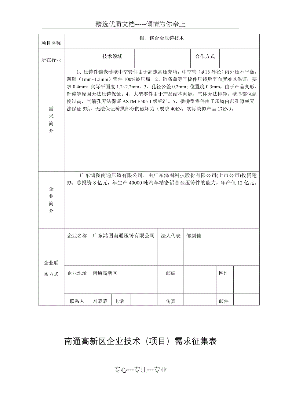 南通高新区企业技术(项目)需求征集表_第4页