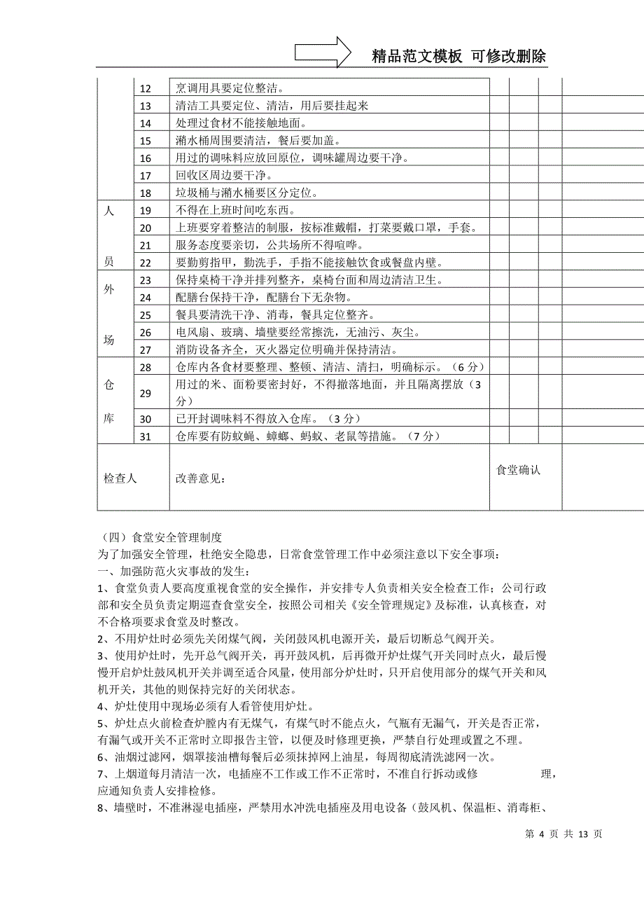 公司食堂管理规定.综述_第4页