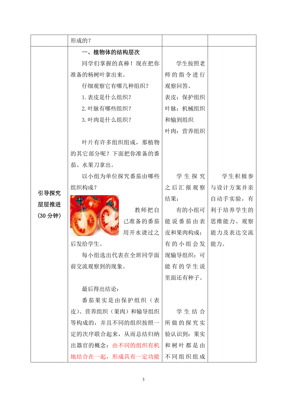 第二章 第三节 多细胞生物体的结构层次_第3页