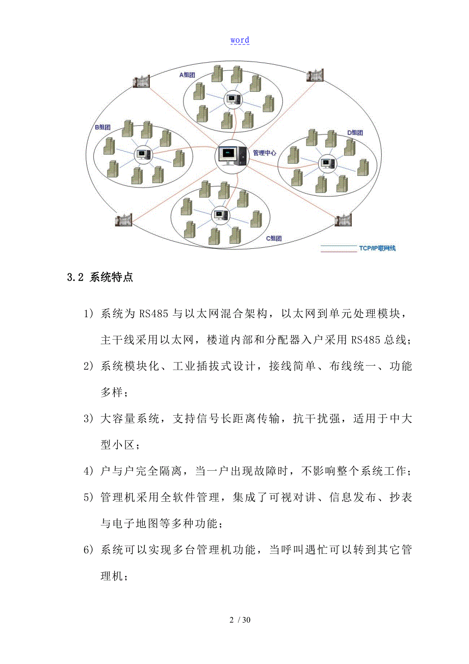 别墅群可视对讲及门禁系统含户内安防系统_第3页