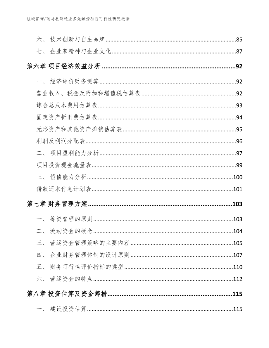 耿马县制造业多元融资项目可行性研究报告_第3页