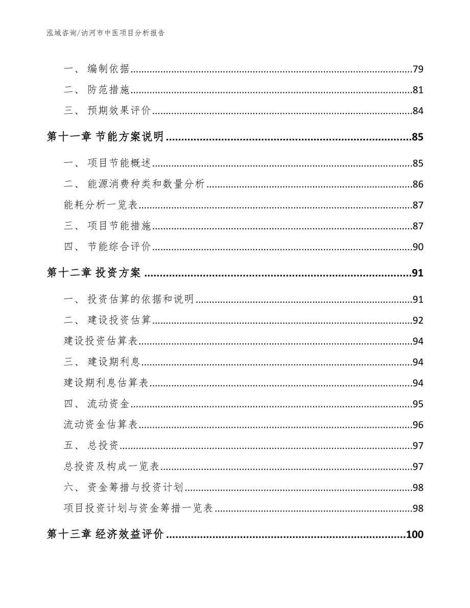 讷河市中医项目分析报告模板范文_第5页