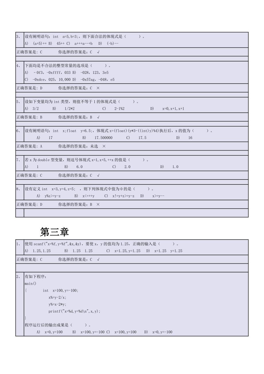 2024年新版c语言题库资料_第4页