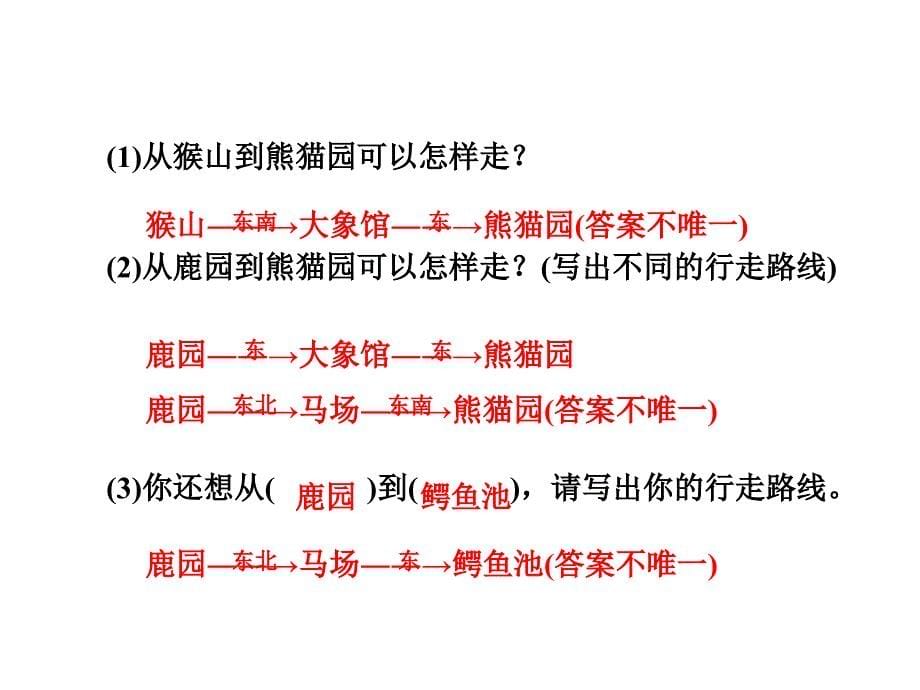 三年级下册数学课件3.4简单的路线习题冀教版共12.ppt_第5页