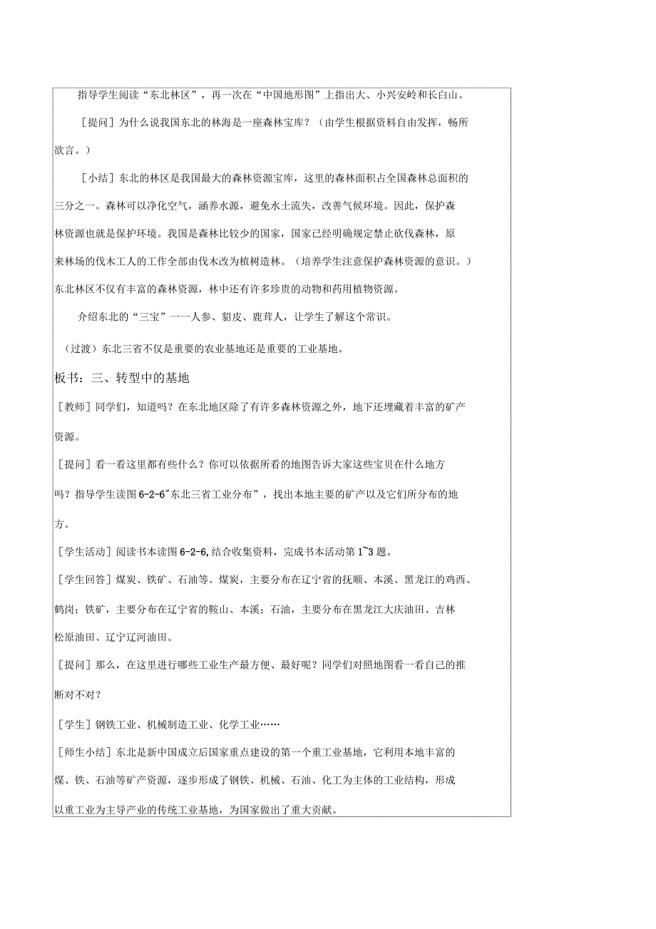 2016年春商务星球版地理八下6.2东北三省教案_第4页