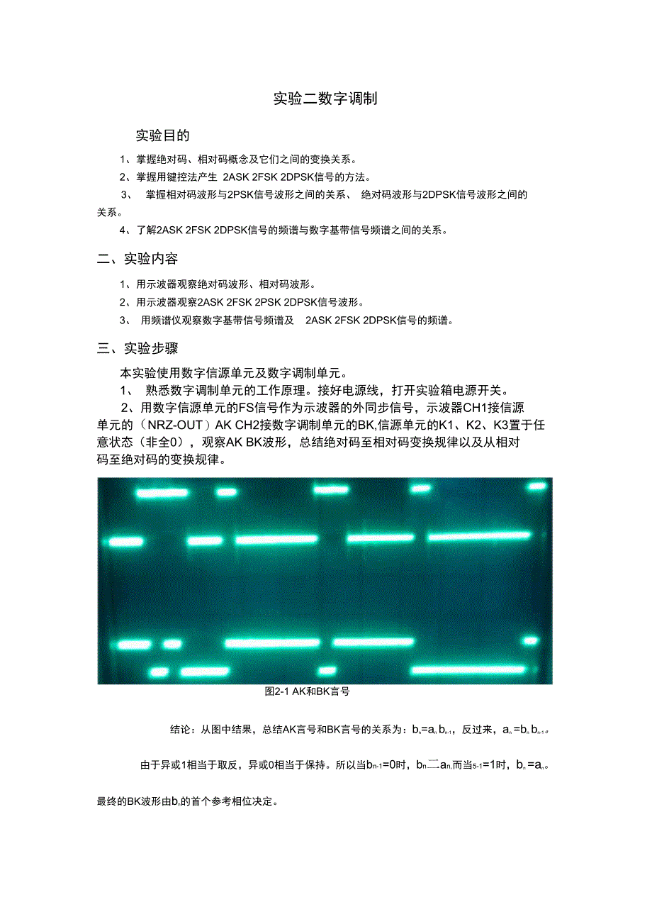 通信原理实验二_第1页