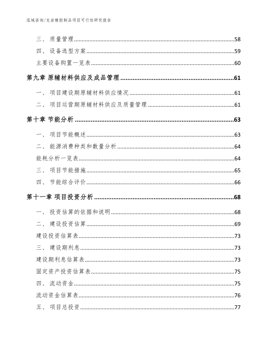 龙岩橡胶制品项目可行性研究报告_范文_第3页