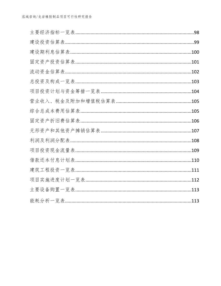 龙岩橡胶制品项目可行性研究报告_范文_第5页