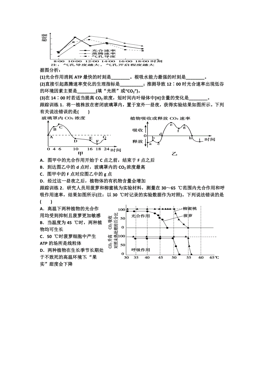 细胞呼吸和光合作用小专题_第4页