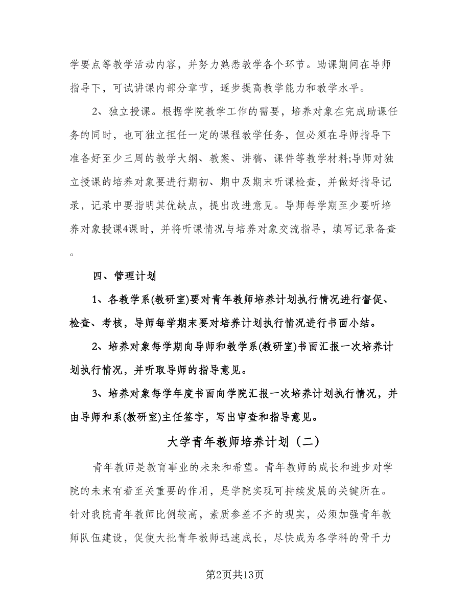 大学青年教师培养计划（五篇）.doc_第2页