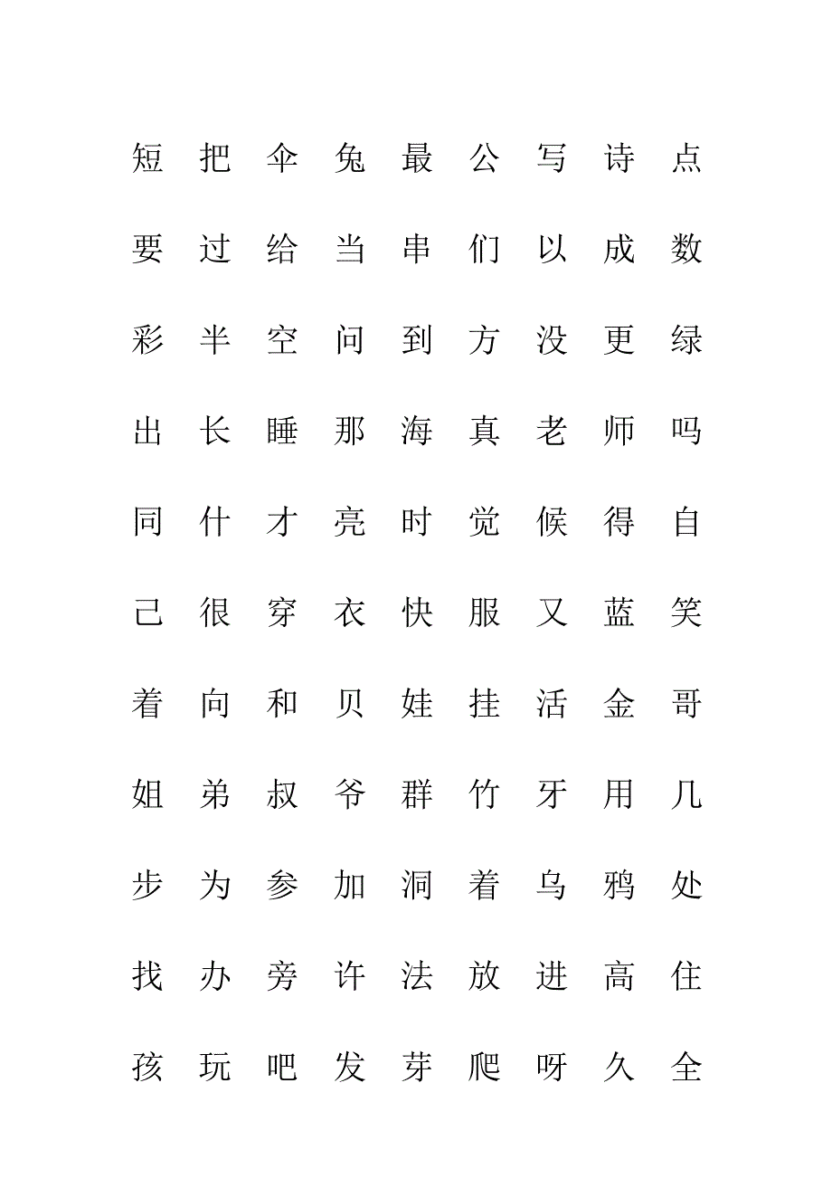 新人教版一年级语文上册生字表注音练习_第3页