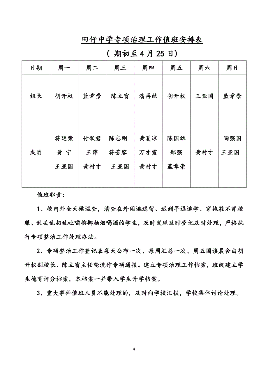 田仔初级中学“学生行为规范”专项整治工作方案_第4页