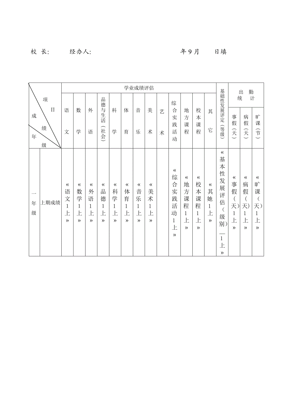 学生学籍卡片(模板)_第2页