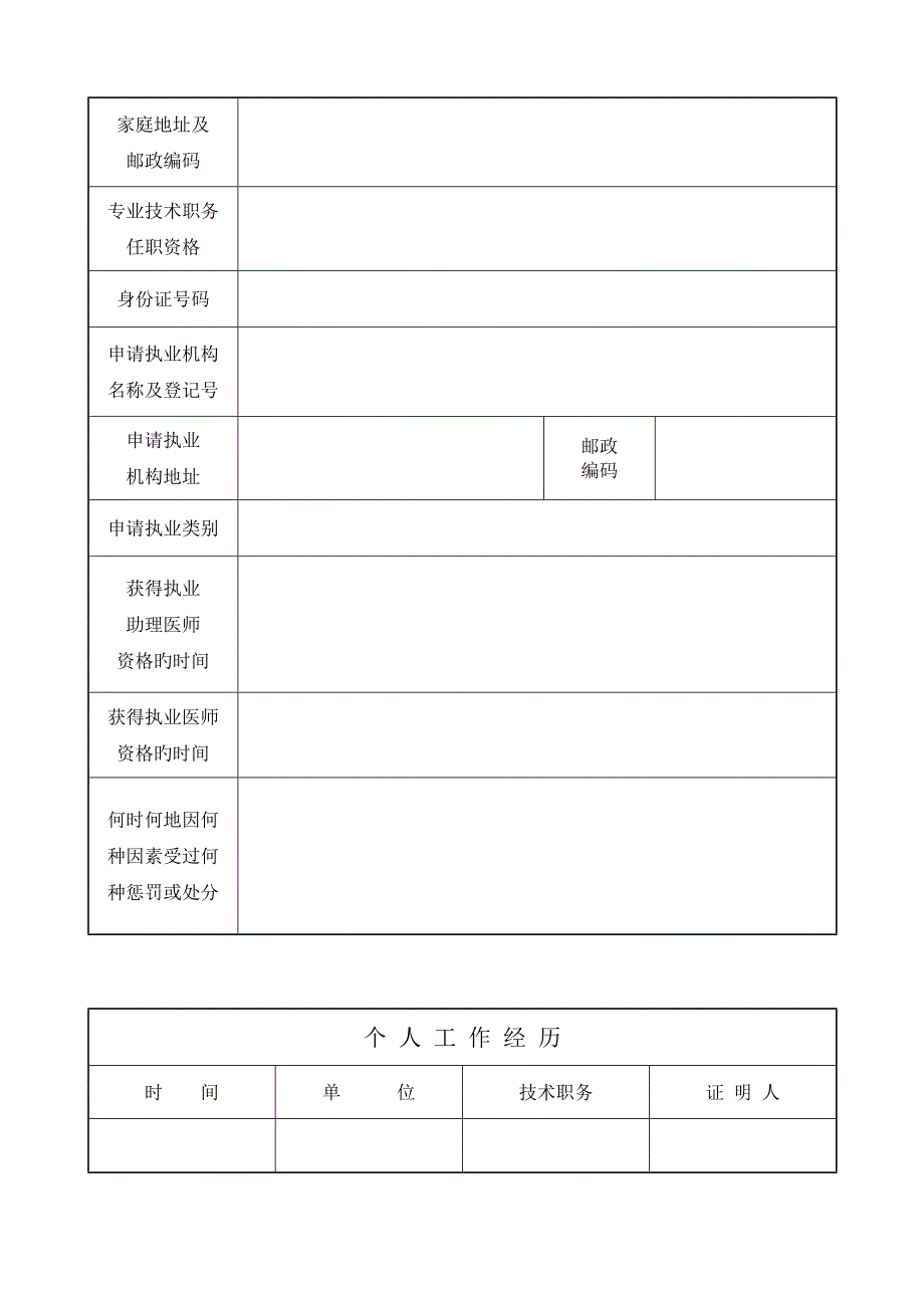 2023年执业助理医师首次注册申请表_第3页