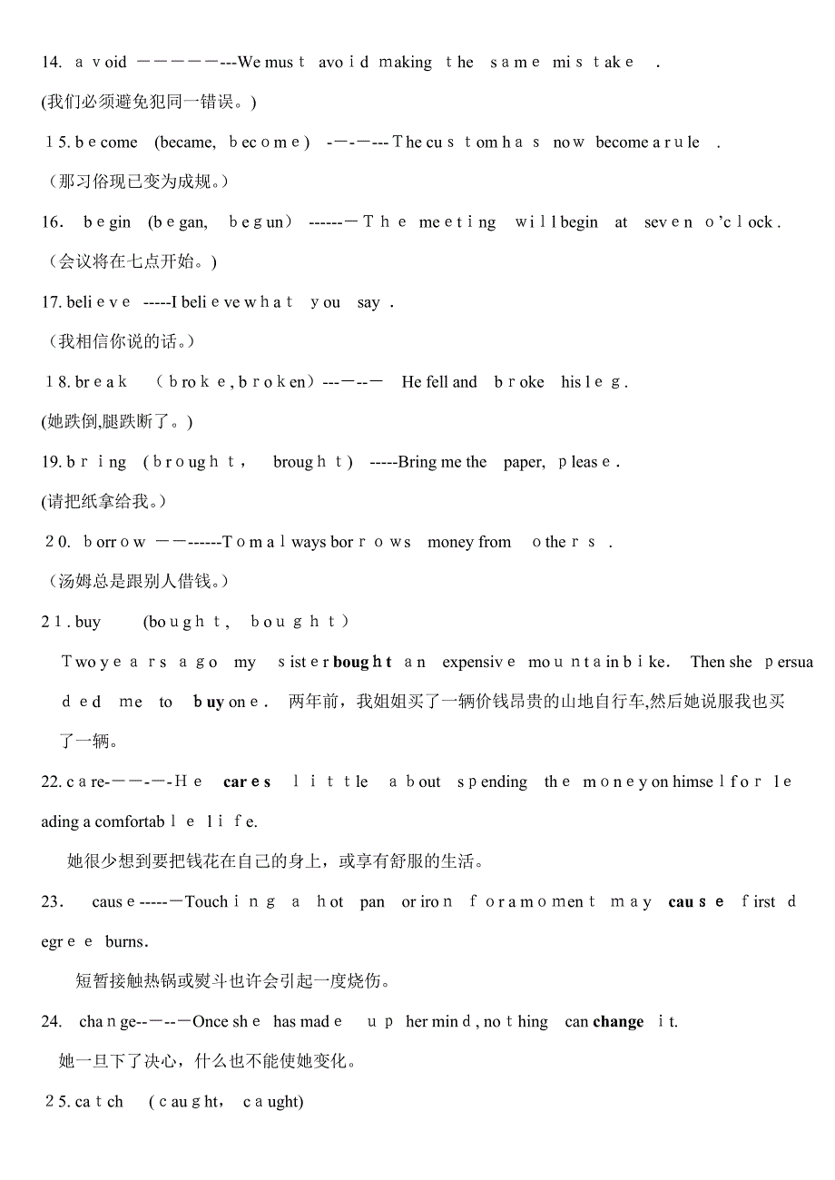 高中英语写作基础动词造句_第2页