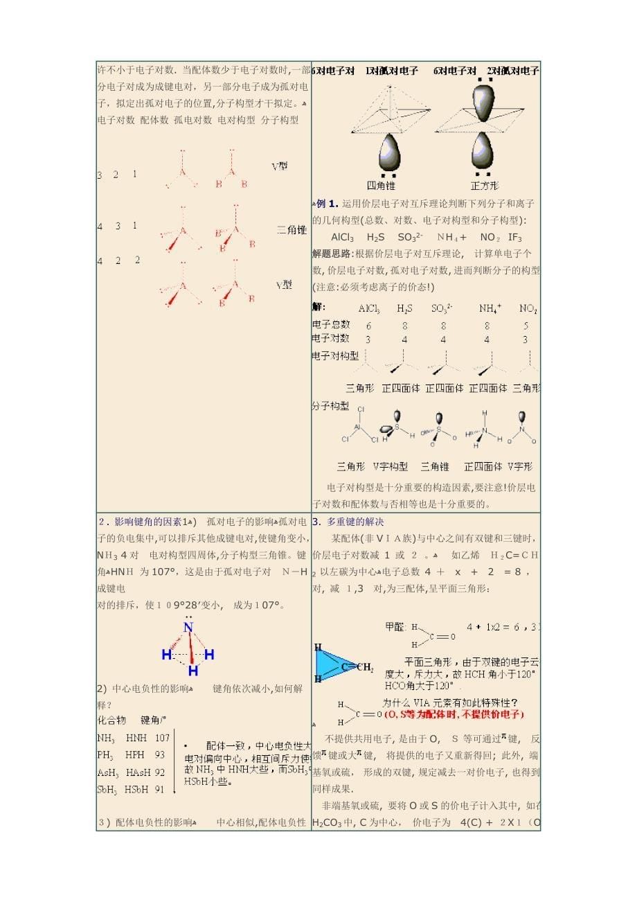 化学选修三第二节分子的立体构型_第5页