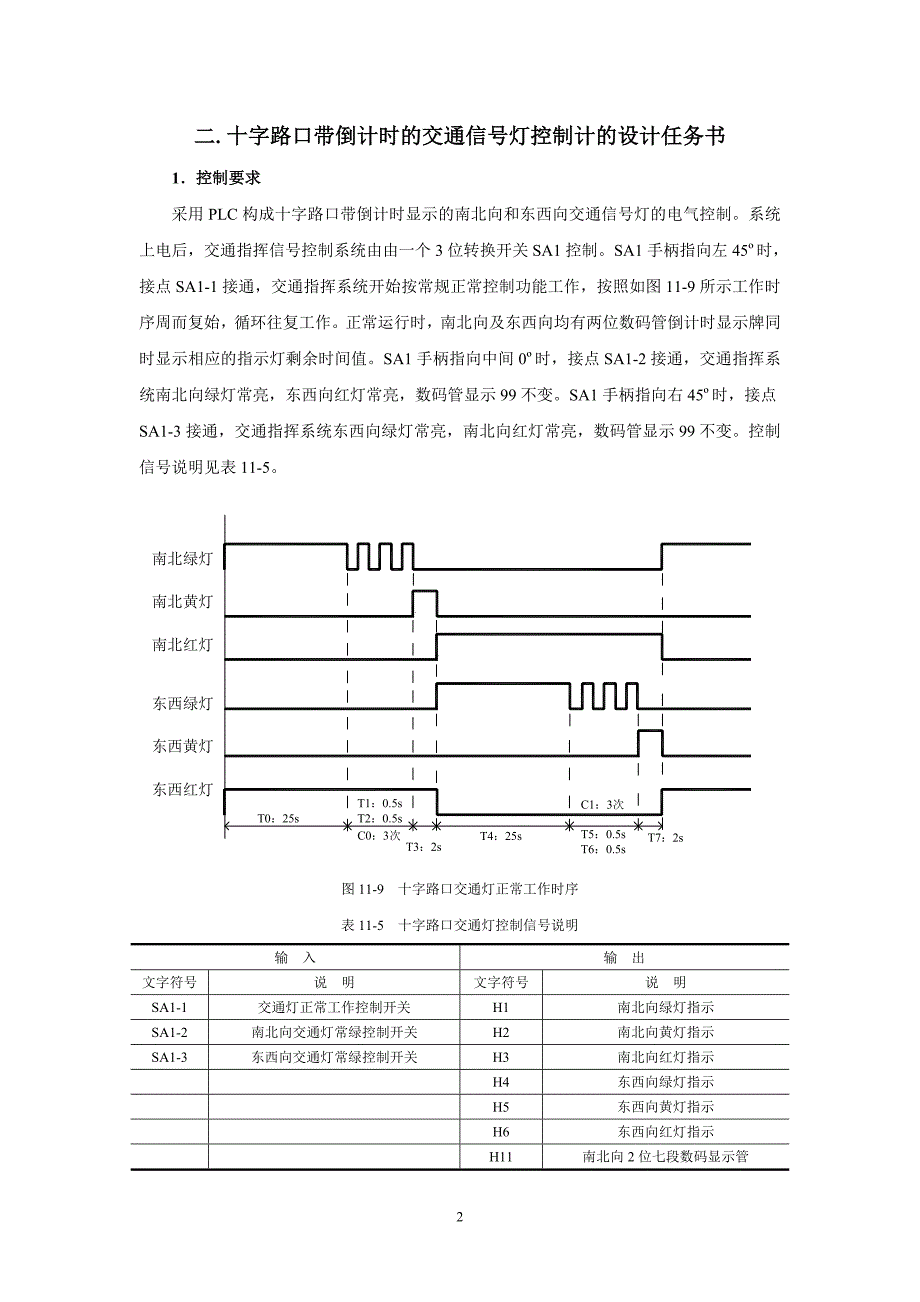 PLC课程设计---十字路口带倒计时显示的交通信号灯控制.doc_第4页