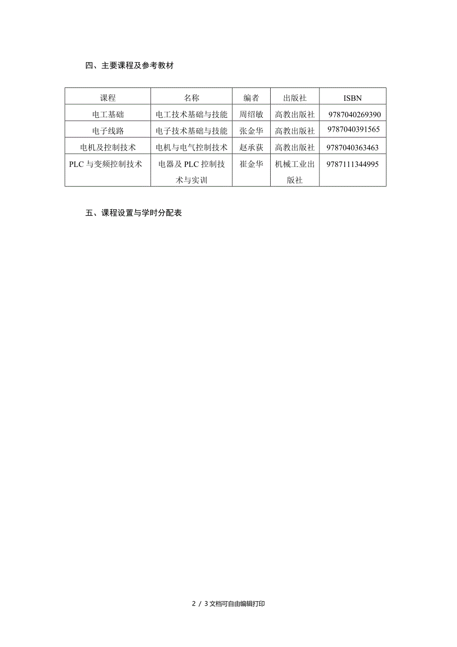 电工电子类专业教学计划hwj_第2页