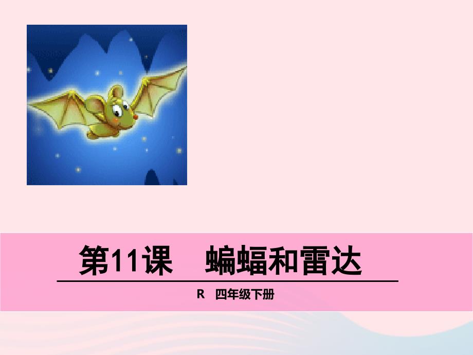 最新四年级语文下册第三单元第11课蝙蝠和雷达_第1页
