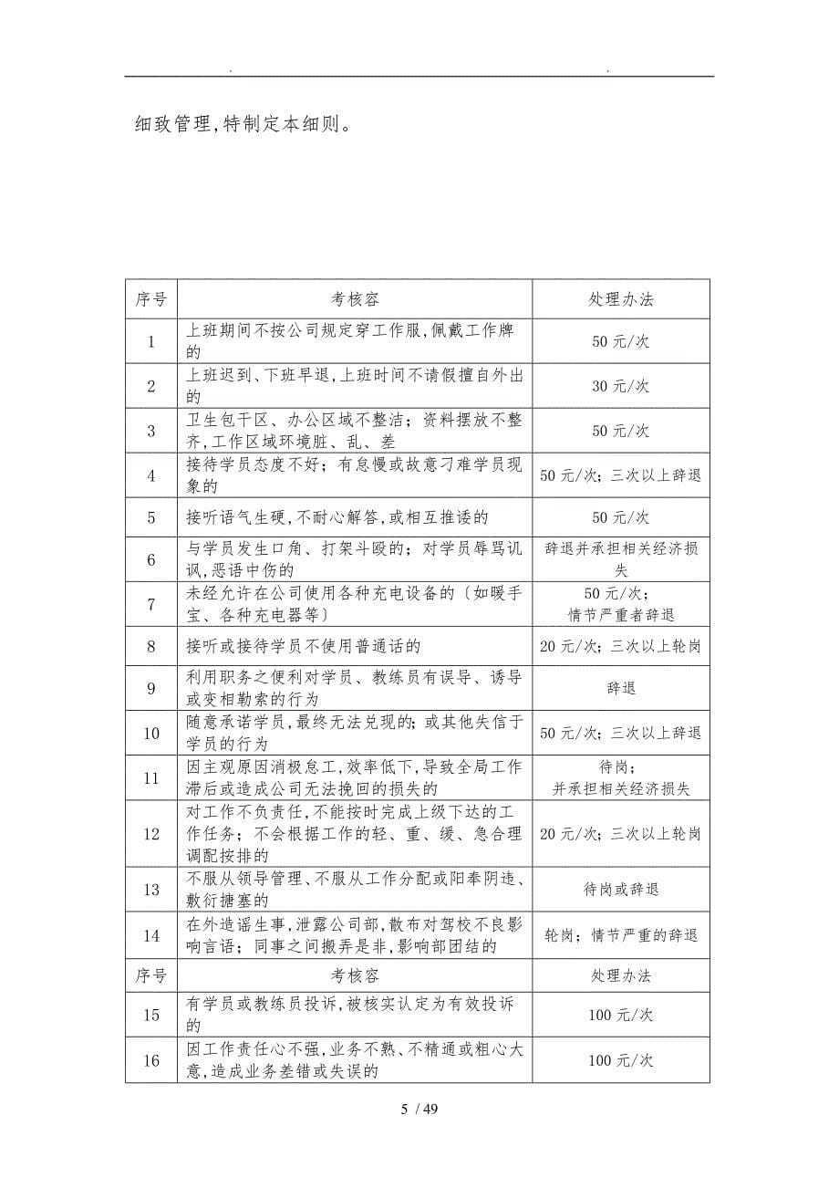 驾校日常管理制度_第5页