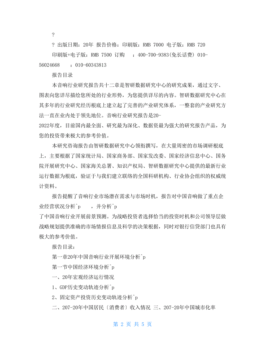 2022音响市场调研报告_第2页