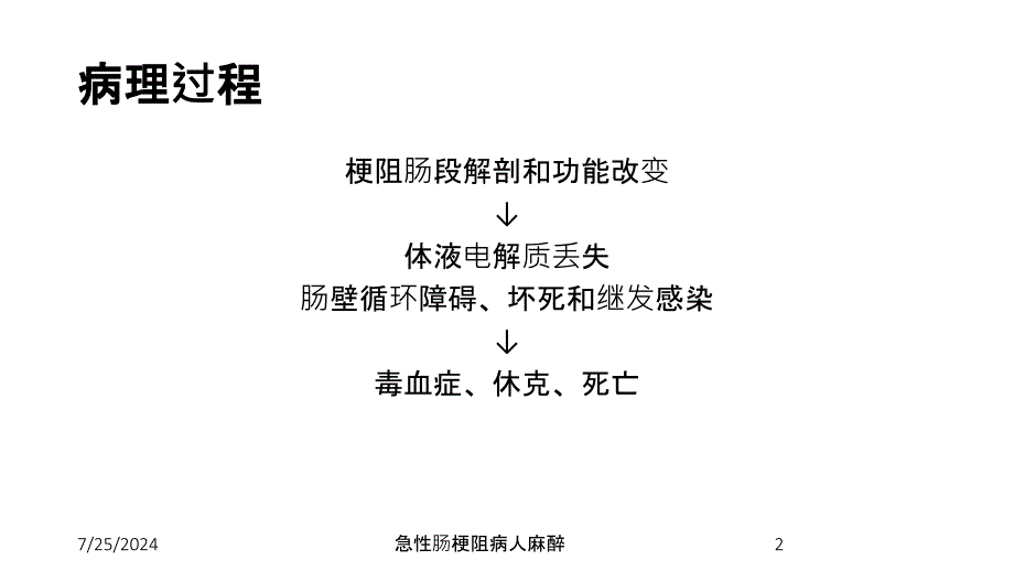 急性肠梗阻病人麻醉培训课件_第2页