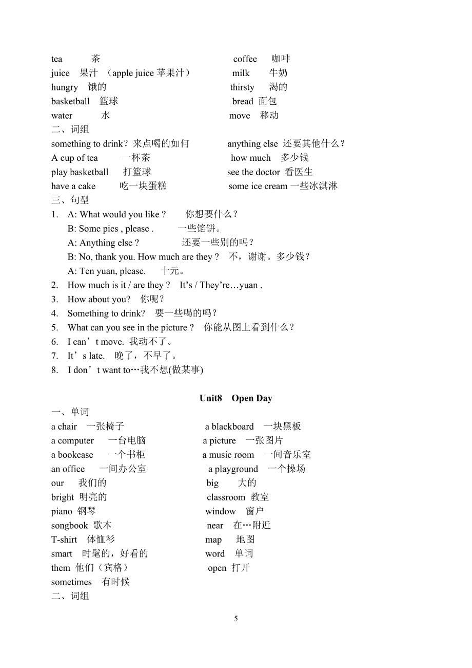 4B、5A词汇、句型整理.doc_第5页