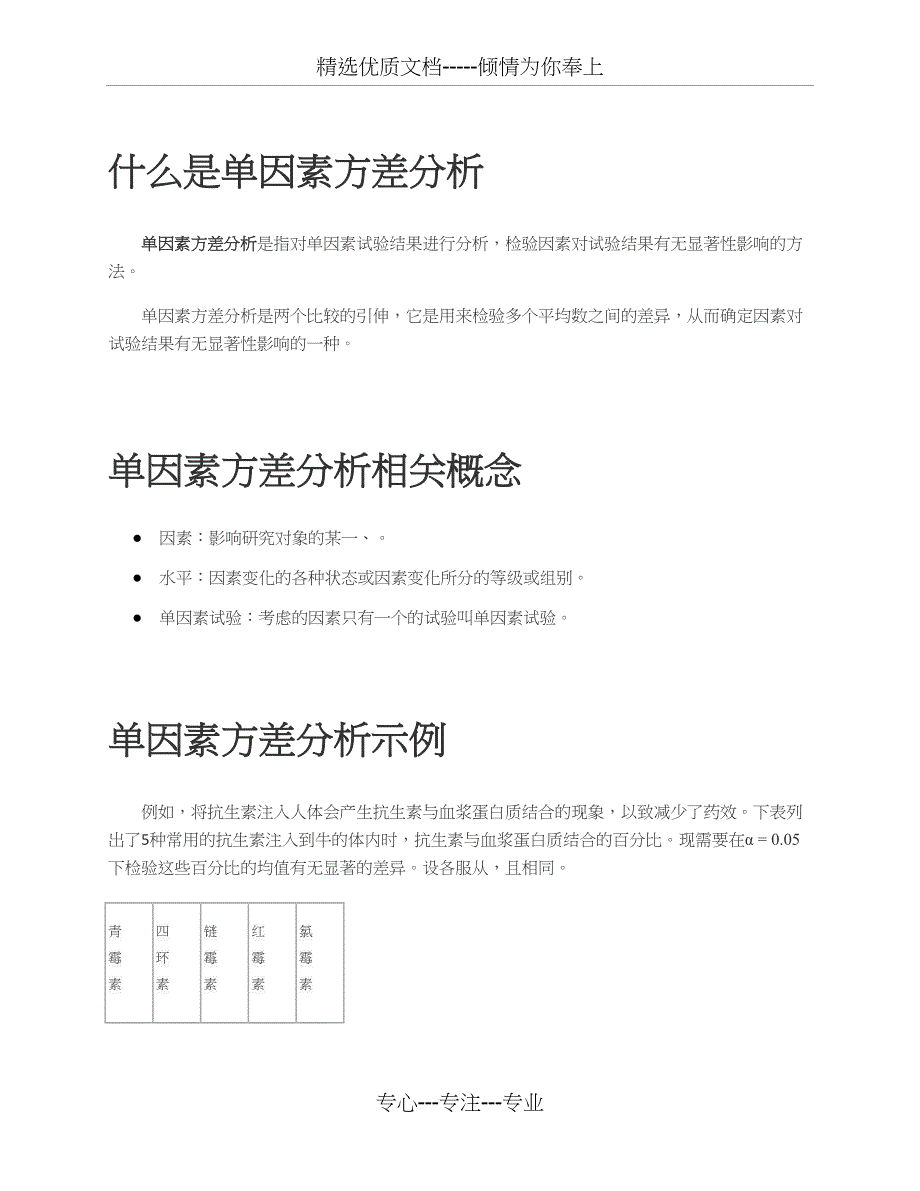 单因素方差分析完整实例(共5页)_第1页