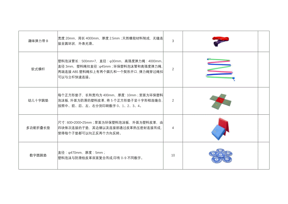 户外幼儿体育器械技术参数_第4页